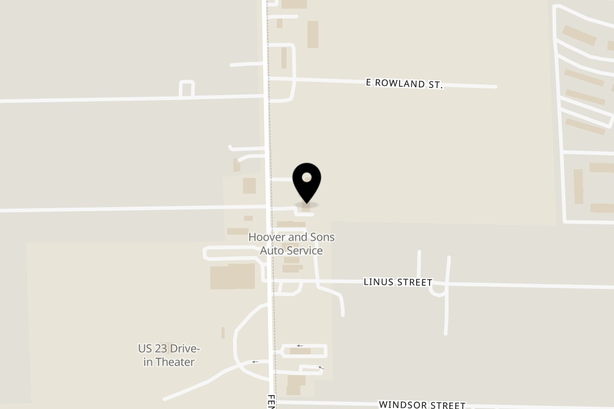 Map showing the location of GB’s Pub & Grub on 5153 Fenton Rd in Flint